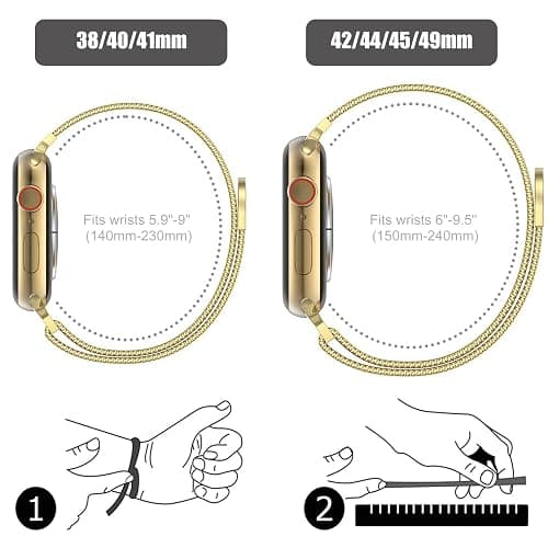 Magnetic Band and Case for Apple Watch Band 40mm 41mm 38mm 44mm 45mm 46mm 42mm Women/Men,Stainless Steel Milanese Loop Bracelet Strap with Cover Combo iWatch series 11 10 9 8 7 6 5 4 SE Ultra/2 3 49mm thumbnail 5