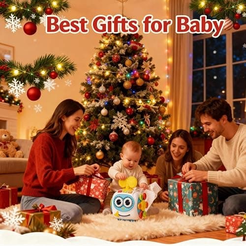 MoraBaby Robot Musical Busy Cube for Toddlers 1-3 Years Old | Montessori 6-in-1 Activity Toys for 1+ Years Old, Lights & Sounds, Wheels for Tummy Time & Crawling, Baby Boy & Girl Gifts thumbnail 2