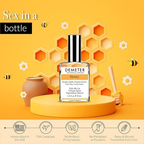 DEMETER Honey, 1 Oz Cologne Spray, Perfume for Women and Men thumbnail 4