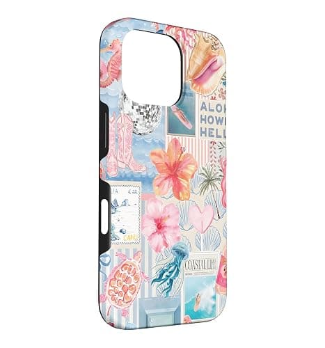Beachy Blue Coquette Coastal Collage Preppy Cute Aesthetic Case for iPhone 16 Pro thumbnail 3