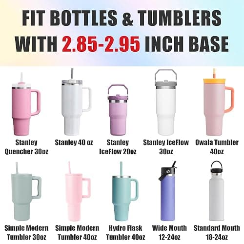 Mokoart Dreamy Gradient Silicone Boot Compatible with Stanley 40oz 30oz 20oz Tumbler and 12-24oz Water Bottles, Metallic Shimmer Boot Sleeve Bottom Protector for Stanley Cup Accessories thumbnail 4