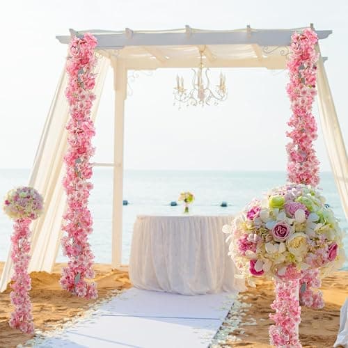 4 StüCk KüNstliche KirschblüTen Girlande Blumenranke,180cm KirschblüTen Deko,KüNstliche Blumengirlande Deko,KüNstliche Blumne KirschblüTen Girlande füR Hochzeit, Party, Haus, Garten Dekoration thumbnail 4