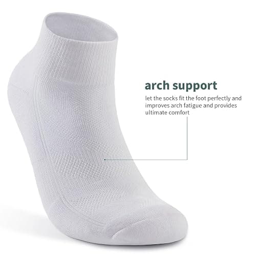 Lapulas 6 Pack Men's Ankle Socks with Cushion, Cotton Quarter Socks for Sport Training Running thumbnail 2