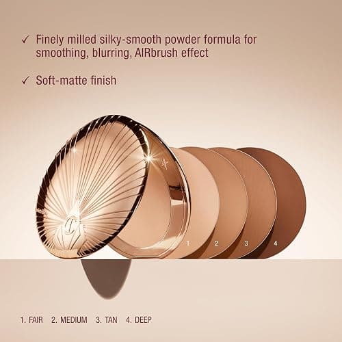 Charlotte Tilbury Airbrush Matte Bronzer - Smoothing & Blurring Powder Bronzer with an Airbrush Finish - Refillable Makeup Infused with Silky Mica & Hyaluronic Acid thumbnail 5