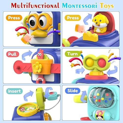 TOHIBEE Montessori Toys for 1 Year Old, Sensory Toys for Toddlers 1-3, Activity Busy Cube Travel Baby Toys, 1 Year Old Boy Girl Gifts for 12-18 Months Toddler Learning Toys - A thumbnail 4