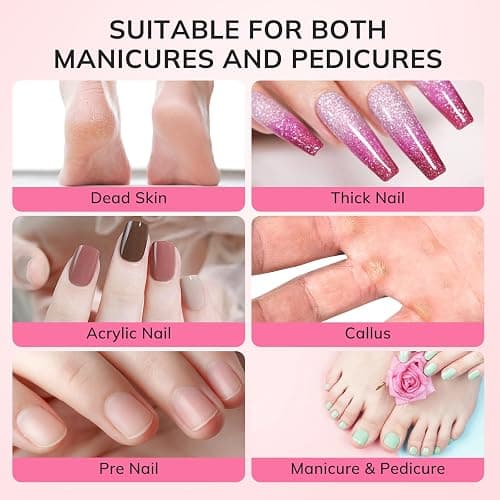 Lavinda Small Sanding Bands Nail Drill Bit, 80 Piece Extra Fine Sanding Bands for Nail Drill with 3.1mm Mandrel Bit for Acrylic Nails Gel Removing Shaping Polishing Nail Salon Use (240 Grit, Pink) thumbnail 7