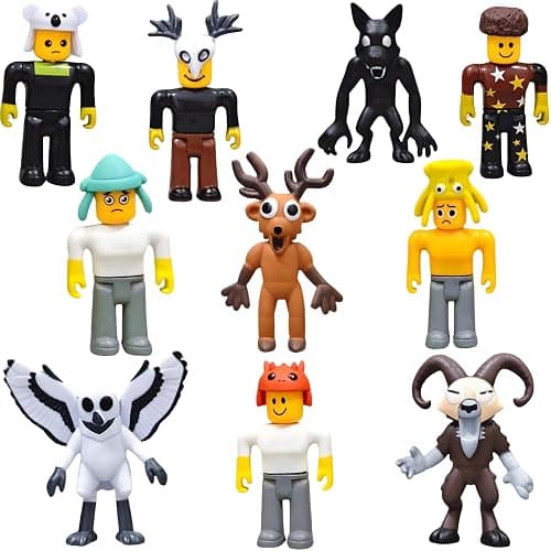 Lemoneon Action Figures Toys 10 Pcs - Deer Owl Wolf Ram and Others - Collection for Video Game Fans - Image 1