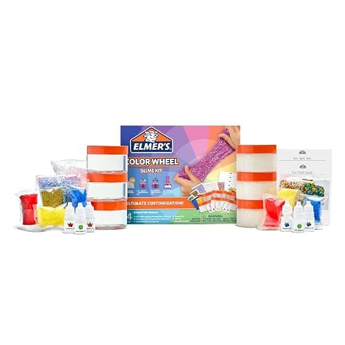 Elmer's Color Wheel Slime Kit, Includes Elmer's Gue Premade Slime, Clay Color Pigments, Scents, Sheet Labels, 24 Piece Kit - Image 1