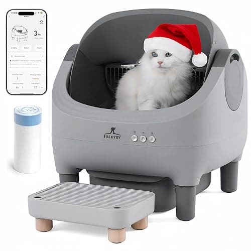 Upgraded Automatic Litter Box Self Cleaning, with Raised Step, Open Top Large Capacity for Multiple Cats, Odor Control & Safety Protection & Smart App Control & Health Monitoring & Quiet Operation - Image 1