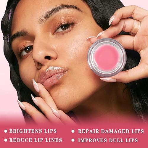 LZXLUKGIR 4PCS Lip Scrub and Mask Set,Strawberry and Honey Pot Lip Balm,Reduces Lip Lines Lip Exfoliator Scrub and Moisturizer,Repair Bee Lip Balm and Lip Scrub Set,Lip Mask Overnight thumbnail 5