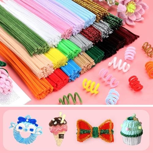GAGANIU Glitter Gold Craft Pipe Cleaners, Bright Color Chenille Stems for Crafts – 12 inch Craft Supplies for DIY Projects, Art Activities, Decorations & More thumbnail 4