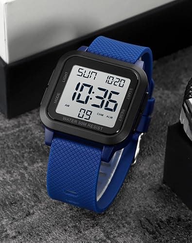 BESTKANG Unisex LED Digital Watch Women Men Digital Sports Watch Fashion Simple Luminous Waterproof Watch thumbnail 3