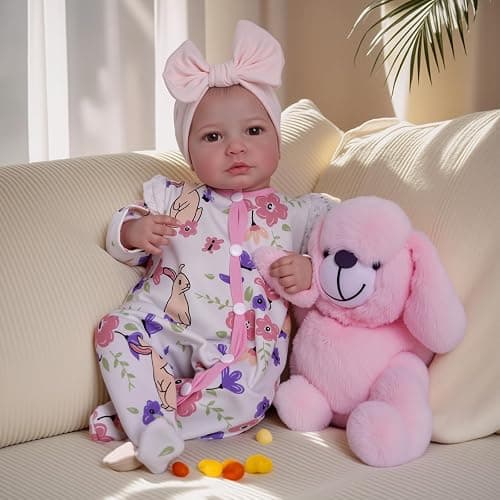 BABESIDE Reborn Baby Dolls - 20-inch Cute Soft Vinyl Realistic Baby Doll Real Life Baby Dolls with Complete Accessories Perfect for Cuddling, Playtime, and Gift Giving thumbnail 2