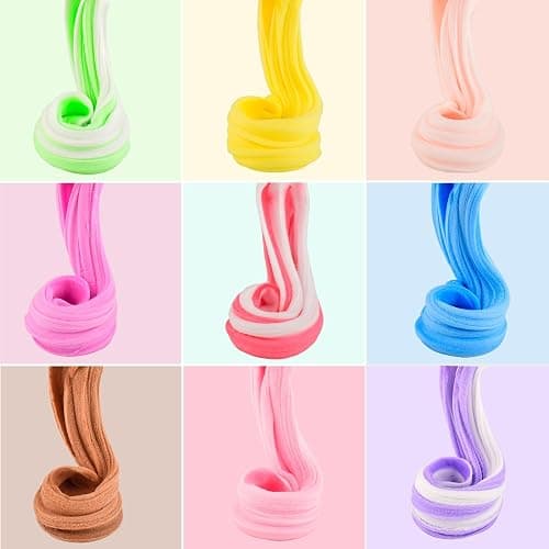 Cloud Slime Kit 9 Pack, with Peach Watermelon Pineapple Cake Slime Charms, DIY Slime Supplies for Girls and Boys, Stress Relief Toy for Kids Education, Party Favor, Gift and Birthday - 9pack thumbnail 5