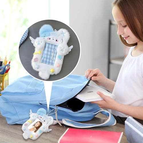 Kitten Nurse-Theme Photocard Holder with Clear Window -2 Pieces Plush Badge Case for Student Cards, ID, Bus Card & More thumbnail 7