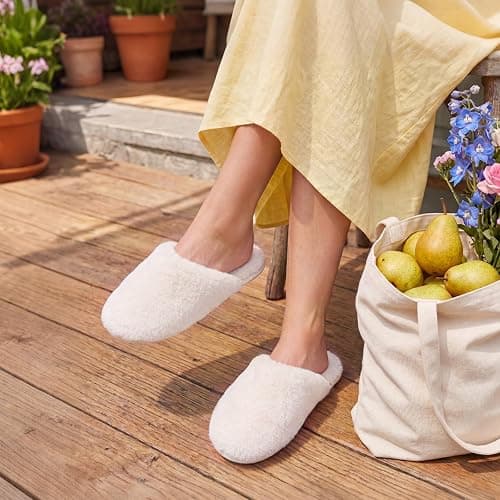 Snug Leaves Women's Fuzzy Scuff Slippers Memory Foam Non-slip House Shoes | Plush Faux Fur, Effortless Slide-on, Pillow Soft Cushion, Anti-slip TPR Sole, Multi Sizes, Diverse Shades thumbnail 2