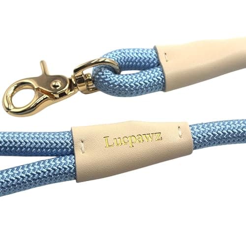 Lucpawz Lobster Snap Pet Leash 5FT, Special Strong Nylon Rope Dog Leash, Solid Color Rope Dog Lead for All Breeds(Blue, 5ft*10mm) thumbnail 5