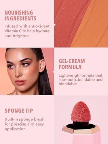 SHEGLAM Color Bloom Dayglow Liquid Blush Makeup for Cheeks Shimmer Finish - Love Cake thumbnail 4
