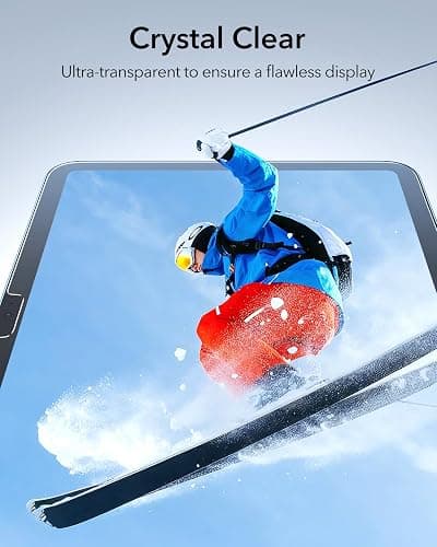 ESR 2 Pack Screen Protector for iPad A16 11th/10th Gen 11/10.9 Inch, 9H | 2025/2022,Tempered Glass with Alignment Frame, Anti-Scratch, Bubble Free, HD Clarity, Apple Pencil Support thumbnail 7