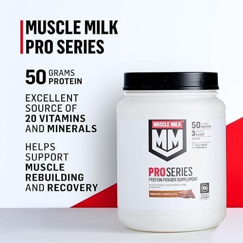 Muscle Milk Pro Series Protein Powder Supplement, Slammin' Strawberry, 2 Pound, 11 Servings, 50g Protein, 3g Sugar, 20 Vitamins & Minerals, NSF Certified for Sport, Packaging May Vary thumbnail 5
