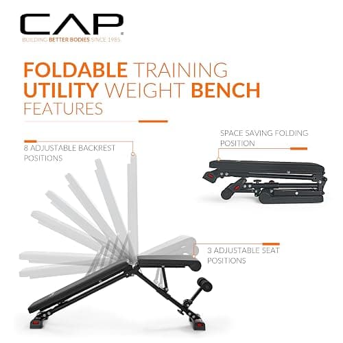 CAP Barbell Multi-Purpose Adjustable Utility Strength Training Weight Bench | Multiple Options thumbnail 4