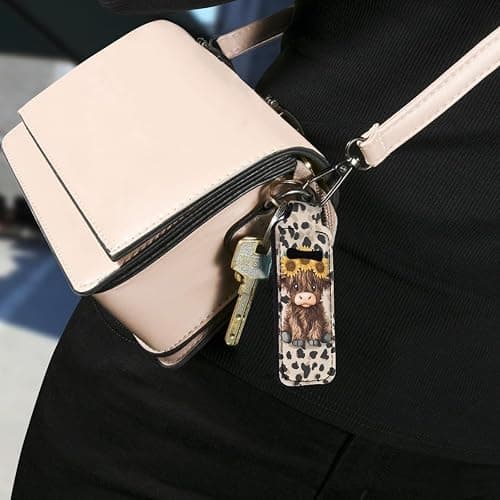 CLOHOMIN Chapstick Holder Keychain Chapstick Lipstick Holder Key Chain 3.7 x 1.5 Inch Lip Balm Holder for Women Girls thumbnail 5