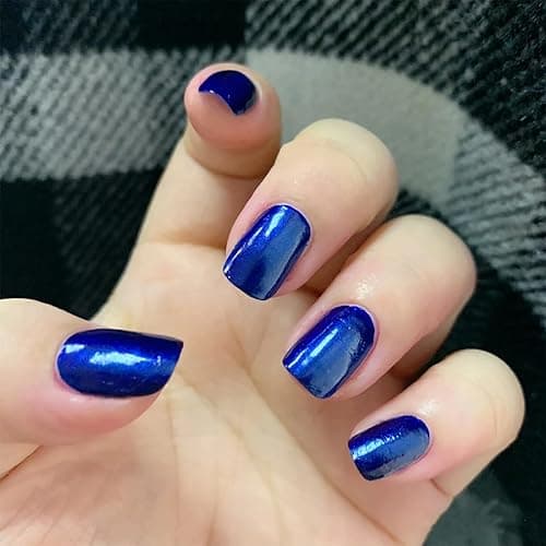 COSMOO Blue Nail Polish, 12ml Quick Dry Nail Lacquer, Super Lustrous Nail Enamel Polish, Shimmer Iridescent Ultrachrome Art Varnish, 0.41 fl oz thumbnail 7