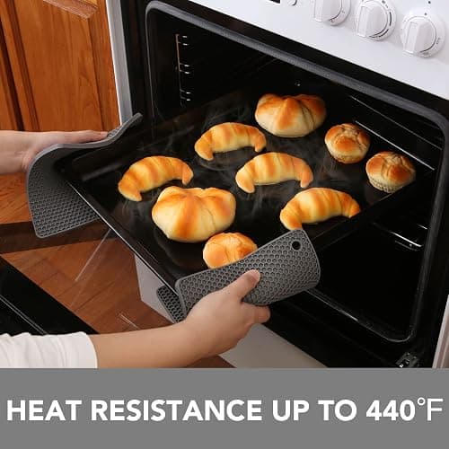 Joyhalo Trivets for Hot Dishes - Hot Pads for Kitchen, Silicone Pot Holders for Hot Pots and Pans, Silicone Mats for Kitchen Countertops, Table, Flexible Easy to Wash and Dry, Grey thumbnail 4