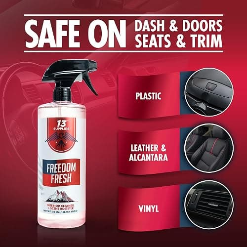 Premium Car Interior Cleaner Spray – Auto Cleaner for Headliner, Mats, Interior Vehicle Cleaning, Car Dashboard Cleaner Stain Remover, Restores Shine, Great Gift for Guys - Freedom Fresh Black Frost thumbnail 2