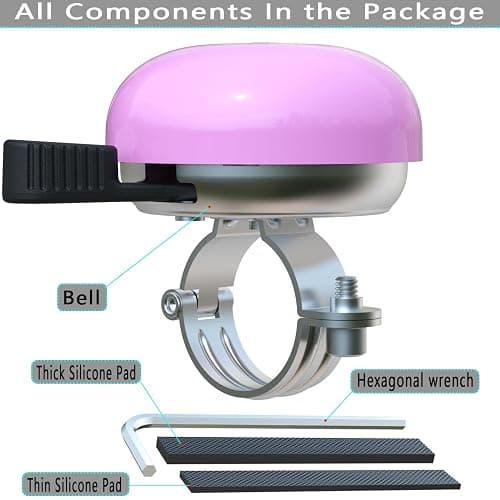 Greallthy Bike Bell Classic Bike Bells for Adults Kids, Bicycle Bell for Handlebars Adult, Loud Sound Beach Cruiser Mountain Bike Bell Accessories. thumbnail 7