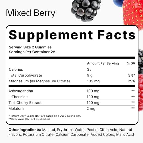 Elo Non-Groggy Sleep Gummies for Restful Recovery | with Magnesium, L-Theanine & Low-Dose Melatonin | Fall Asleep Faster, Wake Refreshed | Sugar-Free, Vegan | 28 Servings thumbnail 2