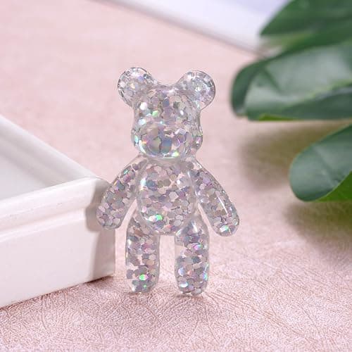 Pocket Bear Hug Anxiety Relief, Mental Health Positivity, Autism Fidget, Stress Relief for Her, Comforting Back to School Gift - White thumbnail 5