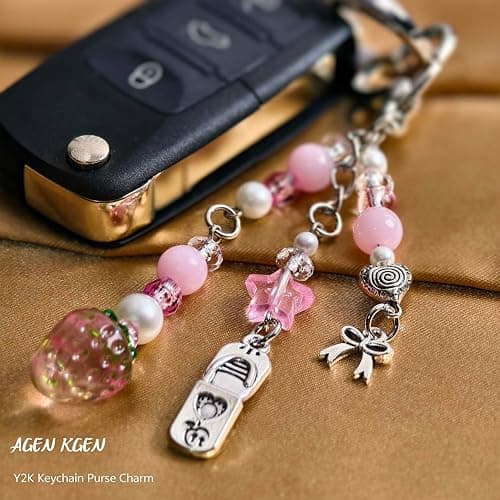 AGEN KGEN Novelty keychains Aesthetic Y2K Keychain Charms Stylish Keychains Accessories for Women Bag Purse Gifts thumbnail 5