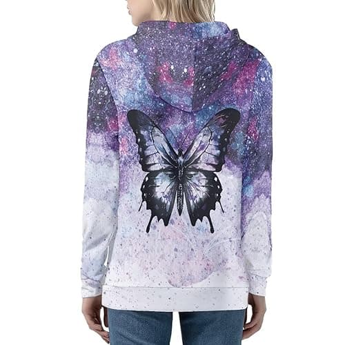 Tongluoye Womens Hoodies Zip Up Lightweight Long Sleeve Thin Hooded Sweathsirt Trendy Jacket thumbnail 5