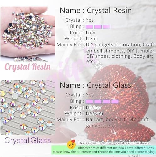 qiipii Purple Violet Crystal Resin Rhinestones w B7000 Jewelry Glue for Bedazzling Crafting 3mm 4mm 5mm Flatback Stones Diamonds Crystals Gems for Nails Face Eyes Makeup Tumblers Bottles Crafts Shoes thumbnail 2
