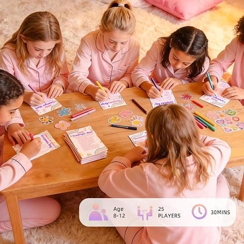 Mecholey Sleepover Party Supplies for Girls, 4Funny Girls Night Games Sleep Over Essentials for Slumber Party Supplies thumbnail 5