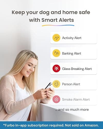 Furbo 360° Dog Camera [Subscription Required] Unlock w/Paid Plan: Home Security & Dog Safety Alerts, Rotating Pet Treat Toss w/ 2-Way Speaker, Smart Cam w/Phone App (Low Risk, 3mo Min. Cancel Anytime) thumbnail 3