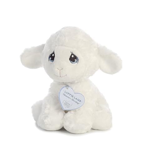 Aurora Precious Moments 7.5" Luffie Lamb Small Adorable Plush | Signature teardrop eyes with heart-shaped inspiration tags thumbnail 5