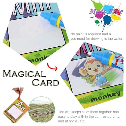 Coolplay A-Z 26 Alphabet Water Cards, Children Drawing Card for Kids Educational Toys for Travel thumbnail 6