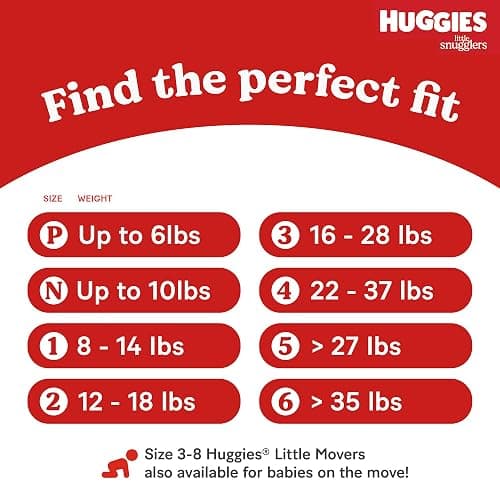 Huggies Size Newborn Diapers, Little Snugglers Baby Diapers, Size Newborn (up to 10 lbs), 84 Count, Packaging May Vary thumbnail 6