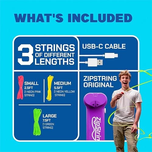 ZipString Original - As Seen on Shark Tank - Classic Rope Launcher Toy, Perfect for Kids & Adults - Fly a String Loop in The Air for Endless Tricks & Fun, Wonderment Awaits, Vivacious Violet thumbnail 10