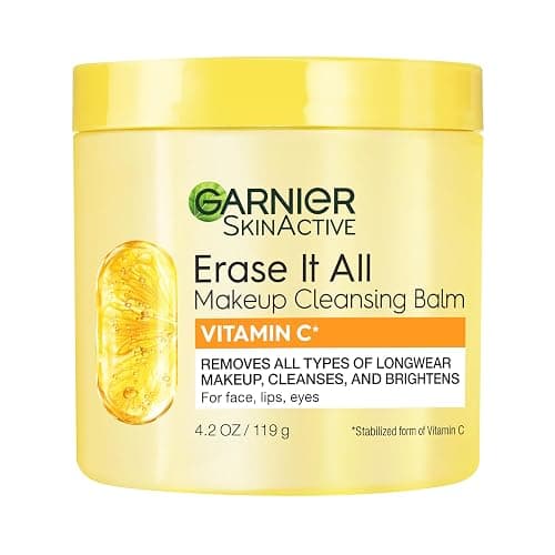 Garnier Erase It All Makeup Cleansing Balm with Vitamin C, Brightening Facial Cleanser and Makeup Remover, 4.2 Oz - Image 1