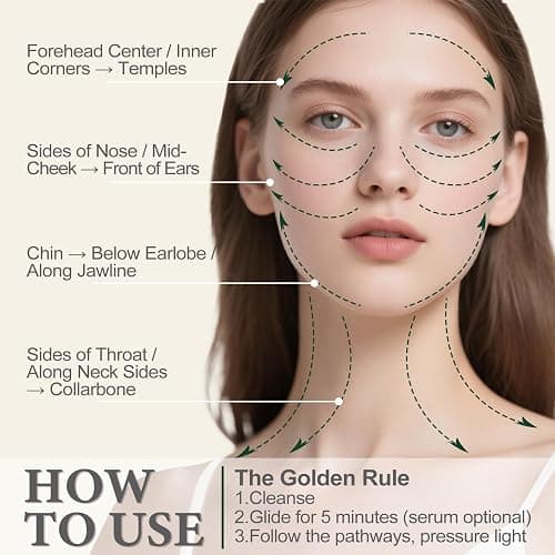 Lymphatic Contour Face Brush, Lymphatic Drainage Brush for Face, Chin & Neck. Features a Newly Upgraded Ergonomic Design for Precise Skin Fit, Suitable for All Skin Types thumbnail 4