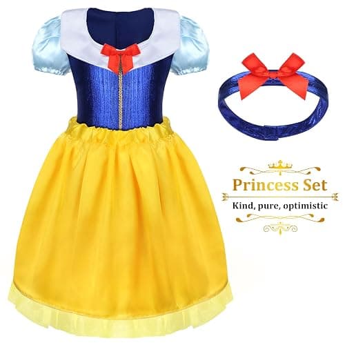 LIMIROLER Princess Dress Up Clothes for Little Girl Role Play Costume Gift Set Princess Dress Up Toys for Toddler Girls thumbnail 5