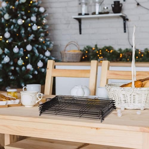 Geesta 2/3/4-Tier Upgraded Collapsible Cooling Rack with Adjustable 3 Setting Design Stackable Roasting Cooking Drying Wire Cooling Rack for Cookies Baking Gifts for Women thumbnail 2