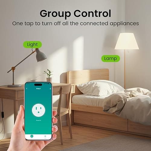GHome Smart Plug Mini, WiFi Smart Outlet Plug Works with Alexa and Google Home, Timer Outlet with APP Control, 2.4GHz Network Only, No Hub Required, ETL FCC Listed (4 Pack), White thumbnail 6