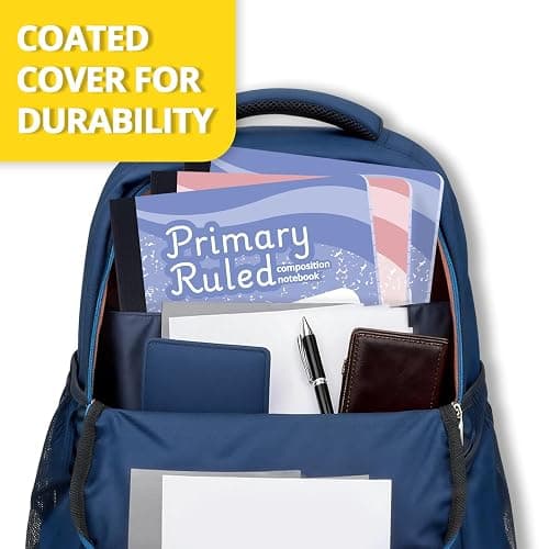 ONAVIA Primary Composition Notebook K-2, Primary Ruled Journal with Picture Space, 9-3/4 x 7-1/2, Bulk Marble Notebooks for School, Kids, Kindergarten Draw and White Story Journals, 4 Pack | 100 ct, 9.75 x 7.5 in, Primary Journal Grades K-2, Picture Space, Writing Practice, Kindergarten, Notebook for Kids thumbnail 5