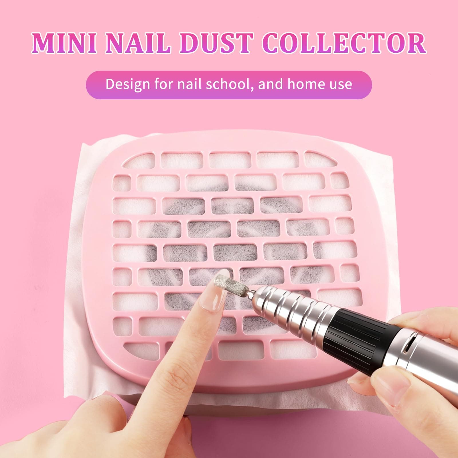 ANGNYA Compact Vacuum Fan Dust Collector for Beginner Mini Dust Suction Machine Manicure Pedicure Tool for Acrylic Nail Polishing for Home Use thumbnail 2
