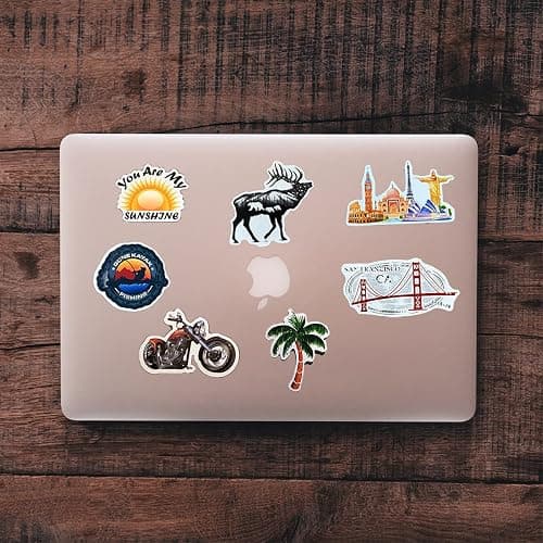 LINZZE ONESHAW Fishing Stickers Pack Waterproof Vinyl Bumper Decals Perfect for Laptop Car Skateboard Water Bottle Hard hat Scrapbook Travel Case Guitar Luggage Motorbikes (50-Pcs Fishing) - 50pcs Fishing thumbnail 4