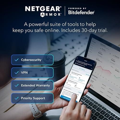 NETGEAR Nighthawk Dual-Band WiFi 7 Router (RS90) – Router Only, BE3600 Wireless Speed (up to 3.6 Gbps) - Covers up to 2,000 sq. ft., 50 Devices – 2.5 Gig Internet Port - Free Expert Help thumbnail 3